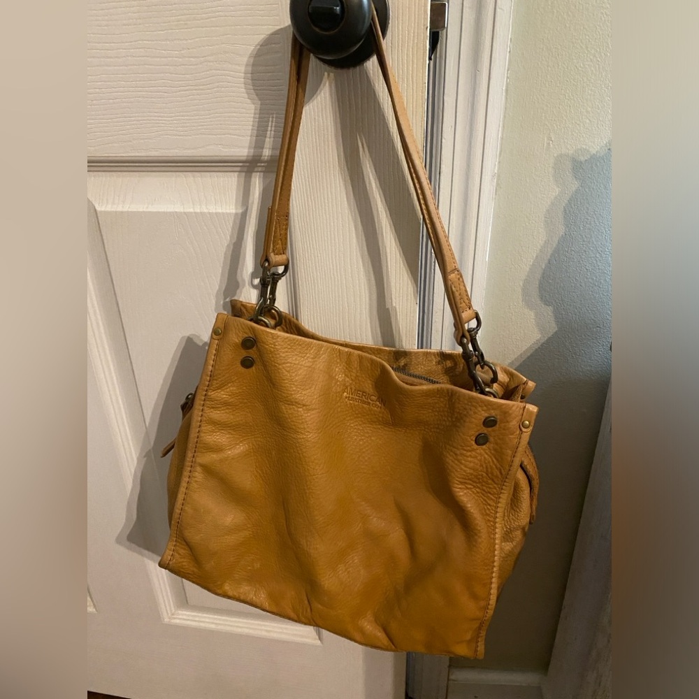 American Leather Co Lenox Triple Entry Satchel